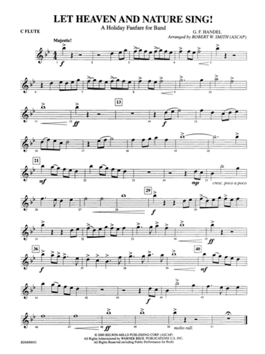 Let Heaven and Nature Sing!: Flute