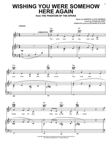 Wishing You Were Somehow Here Again (from The Phantom Of The Opera)