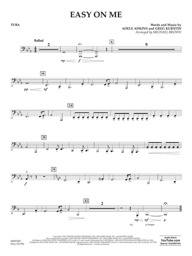 Easy on Me (arr. Michael Brown) - Tuba