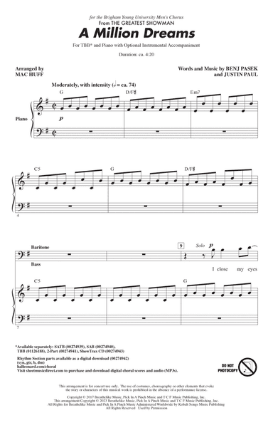 A Million Dreams (from The Greatest Showman) (arr. Mac Huff)