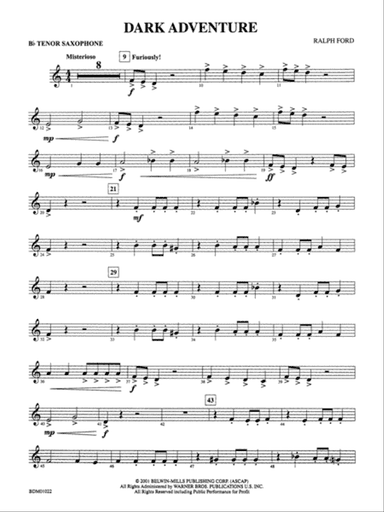 Dark Adventure: B-flat Tenor Saxophone