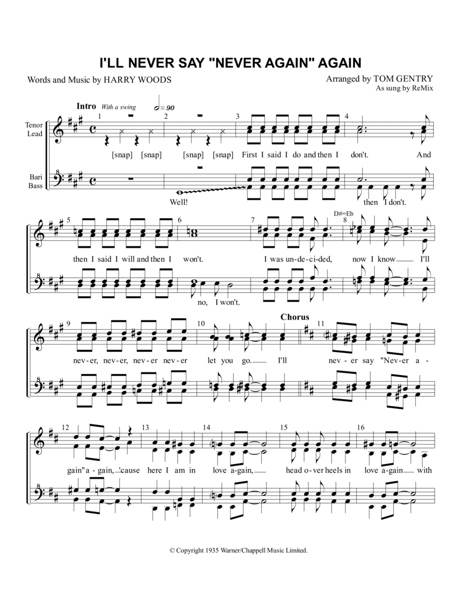 I'll Never Say "never Again" Again