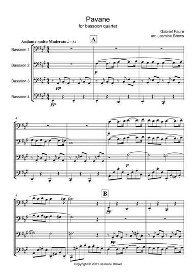 Pavane - Bassoon Quartet