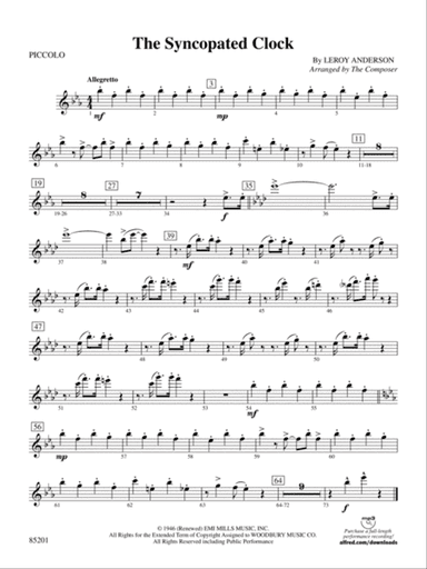 The Syncopated Clock: Piccolo