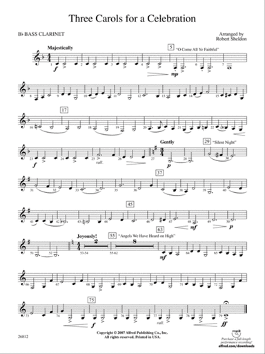 Three Carols for a Celebration: B-flat Bass Clarinet