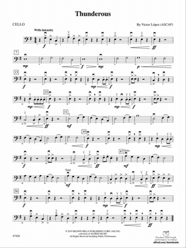 Thunderous: Cello