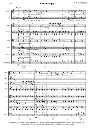 Eleanor Rigby - Score Only