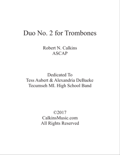 Duo No. 2 for Trombones