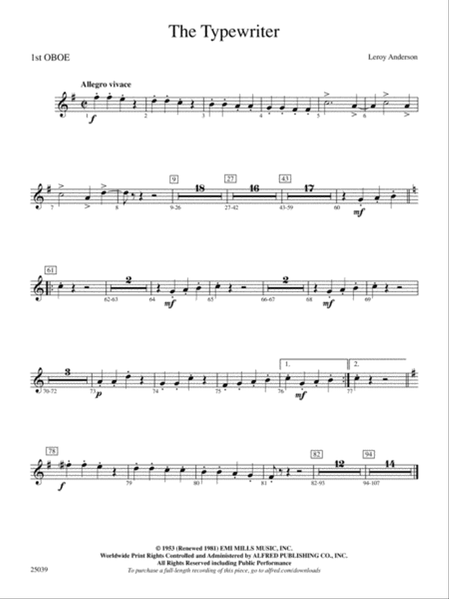 The Typewriter: Oboe