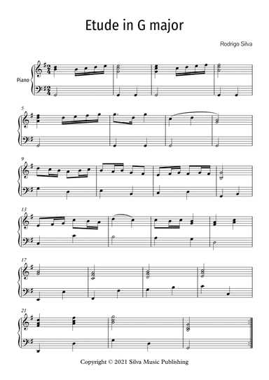 Etude in G Major- Piano