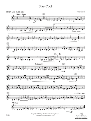 Stay Cool: (wp) E-flat Tuba T.C.