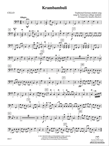 Krambambuli: Cello
