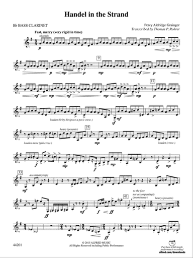 Handel in the Strand: B-flat Bass Clarinet