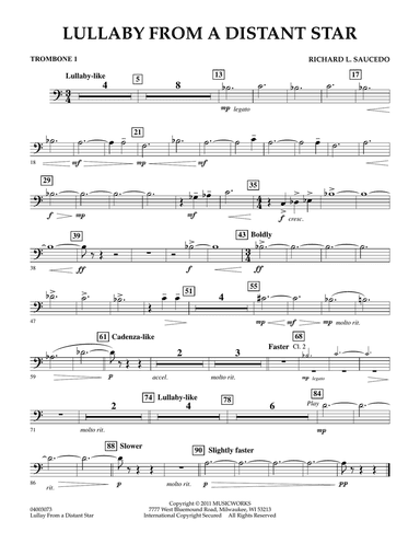 Lullaby From A Distant Star - Trombone 1