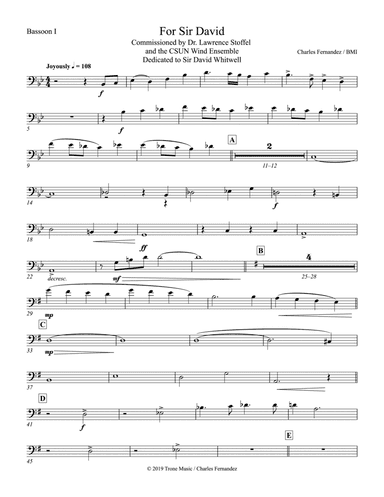 For Sir David: Bassoon