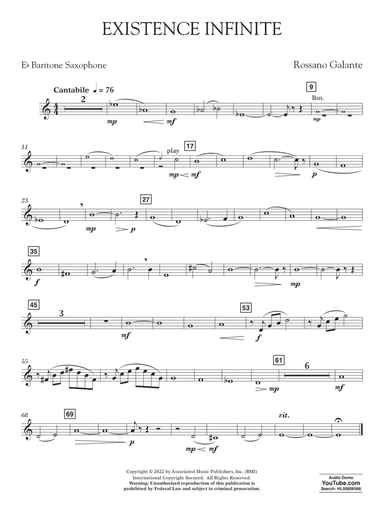 Existence Infinite - Baritone Saxophone in Eb