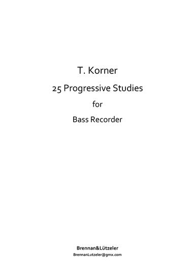 25 Progressive Studies for Bass Recorder