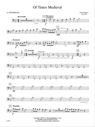 Of Times Medieval: 1st Trombone