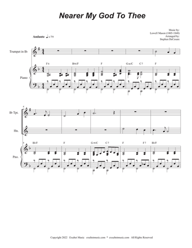 Nearer My God To Thee (Duet for Bb-Trumpet and French Horn)