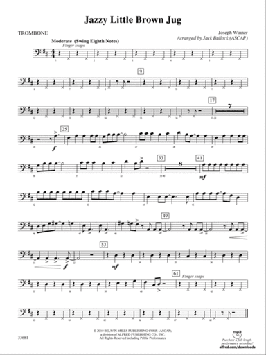 Jazzy Little Brown Jug: 1st Trombone