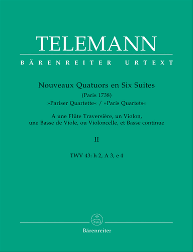 Nouveaux Quatuors en Six Suites II for Flute, Violine, Viola da gamba oder Violoncello und Basso continuo 'Pariser Quartette'