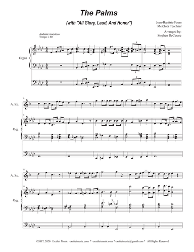 The Palms (with "All Glory, Laud, and Honor") (Alto Saxophone and Organ)