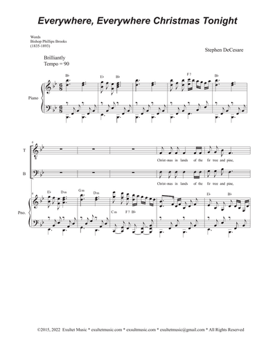 Everywhere, Everywhere Christmas Tonight (Vocal Quartet - (SATB)