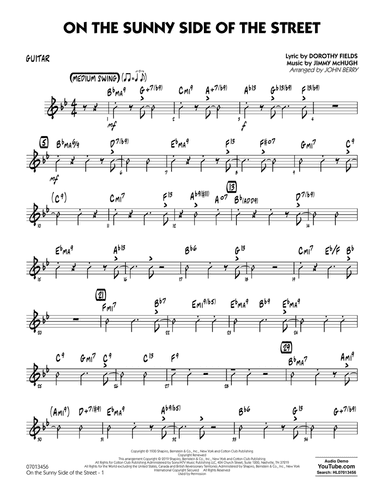 On the Sunny Side of the Street (arr. John Berry) - Guitar