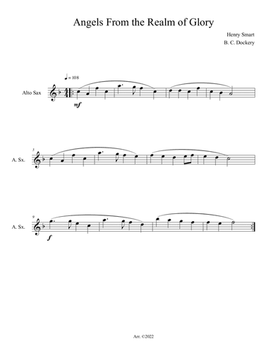 Angels From the Realm of Glory (Alto Sax Solo)
