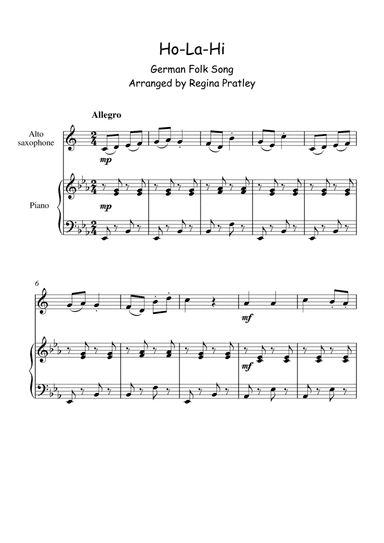 Ho-La-Hi (for alto saxophone)