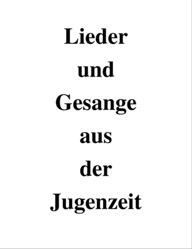 Lieder und Gesange - flute and piano