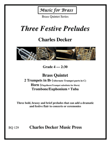 Three Festive Preludes for Brass Quintet