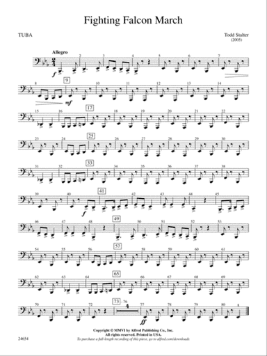Fighting Falcon March: Tuba