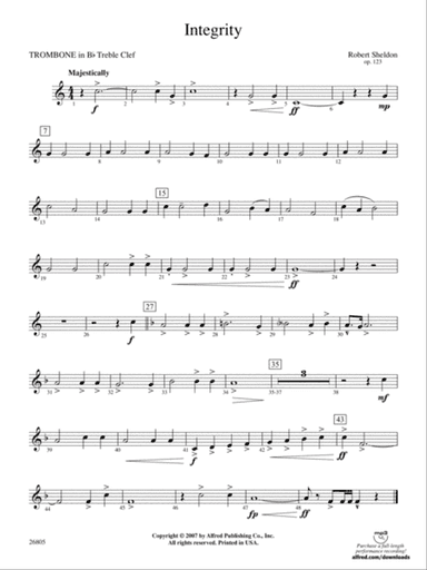 Integrity: (wp) 1st B-flat Trombone T.C.