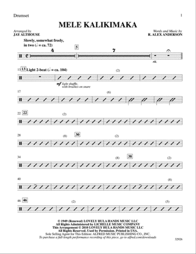 Mele Kalikimaka: Drums