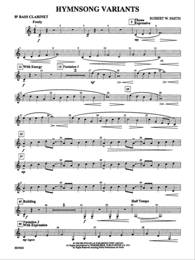 Hymnsong Variants: B-flat Bass Clarinet