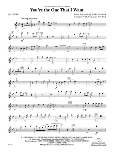 You're the One That I Want: 2nd Flute