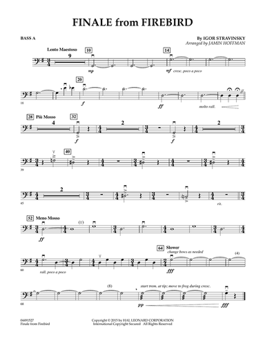 Finale from Firebird (arr. Jamin Hoffman) - Bass A