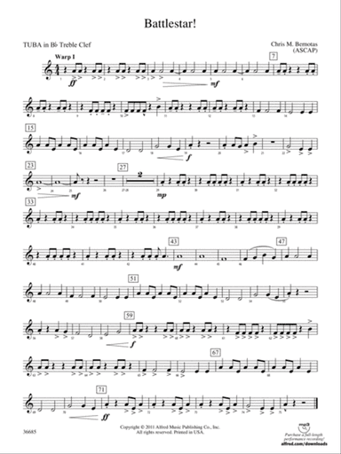 Battlestar!: (wp) B-flat Tuba T.C.