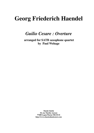 Overture to Giulio Cesare