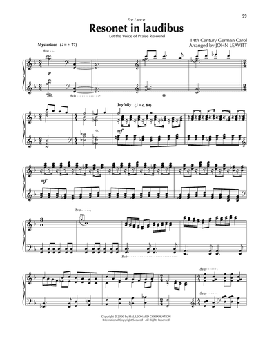 Resonet In Laudibus (arr. John Leavitt)