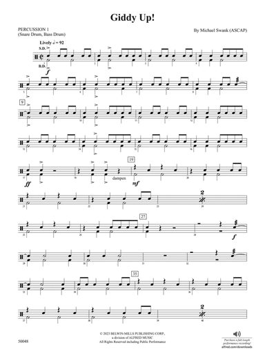 Giddy Up!: 1st Percussion