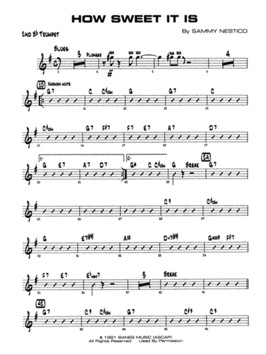 How Sweet It Is: 2nd B-flat Trumpet