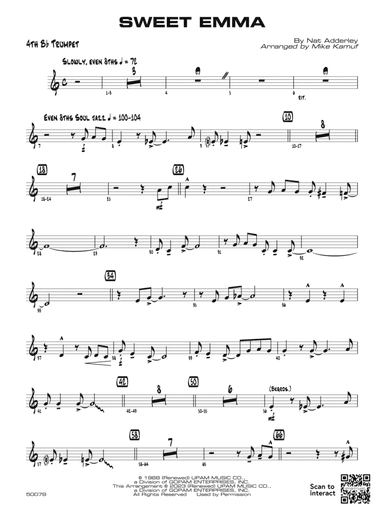 Sweet Emma: 4th B-flat Trumpet