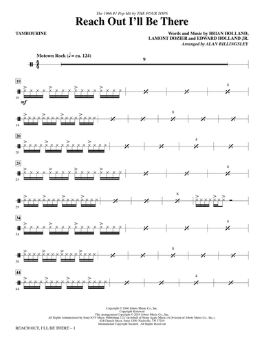Reach Out I'll Be There (arr. Alan Billingsley) - Tambourine