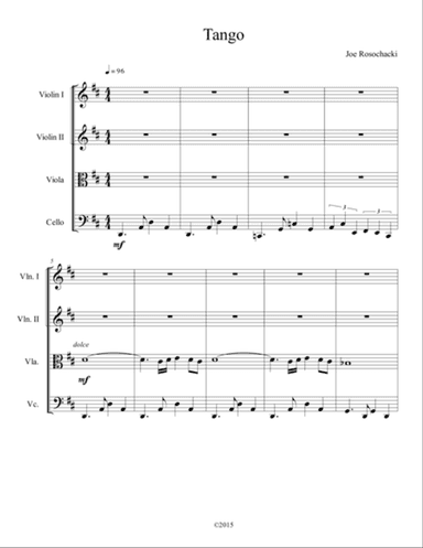 Tango for string quartet