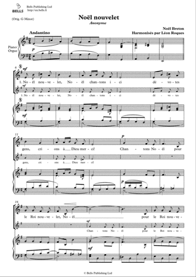 Noel nouvelet (Duet) (E minor)