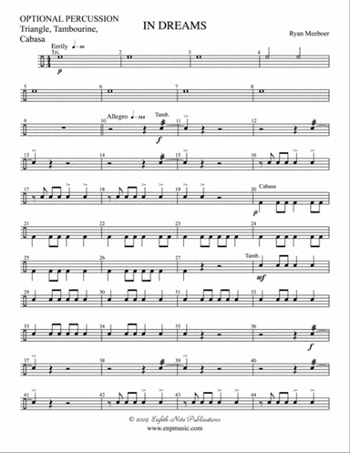 In Dreams: Optional Percussion