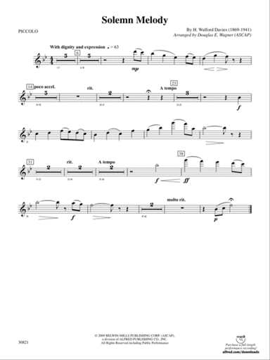 Solemn Melody: Piccolo