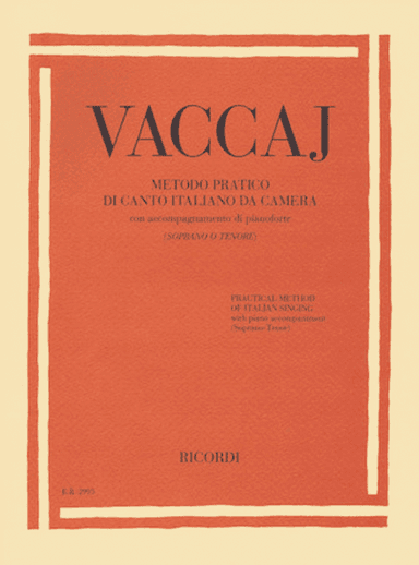 Nicola Vaccai – Practical Method of Italian Singing